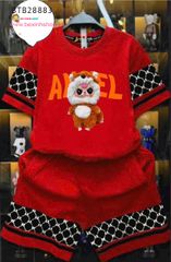 Set bé trai phối màu in Baby Three Angel dễ thương cho bé trai BTB28883