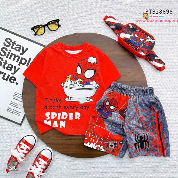 Set bé trai họa tiết (KÈM TÚI ĐEO)dễ thương cho bé trai BTB28897