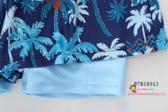 Set bơi tay dài quần cặp họa tiết hoạt hình kèm nón dễ thương cho bé trai (14-31kg) BTB28911