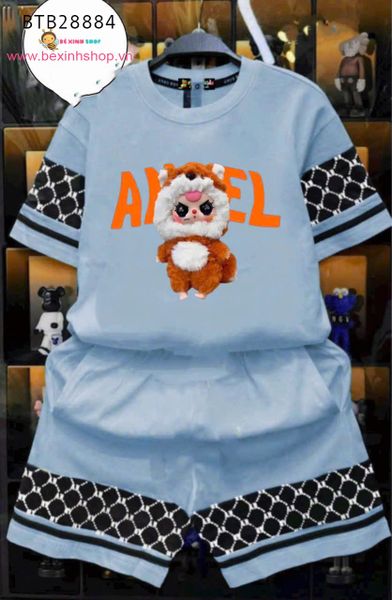 Set bé trai phối màu in Baby Three Angel dễ thương cho bé trai BTB28883