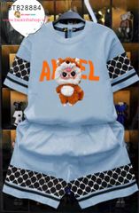 Set bé trai phối màu in Baby Three Angel dễ thương cho bé trai BTB28883