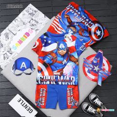 Bộ siêu anh hùng kèm áo choàng và mặt nạ dễ thương cho bé trai BTB26851