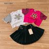 Set áo đính hoa kim sa quần váy xếp ly ChaneI dễ thương cho bé gái BGB123863