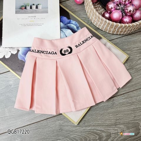 Chân váy xếp ly Balenciga dễ thương cho bé gái QGB17217