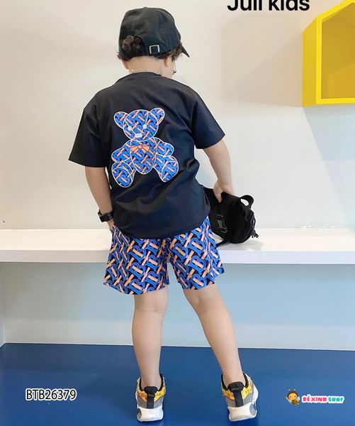 [XẢ KHO] Bộ thun in chữ B dễ thương cho bé trai BTB26379