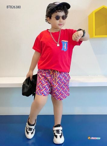 [XẢ KHO] Bộ thun in chữ B dễ thương cho bé trai BTB26379