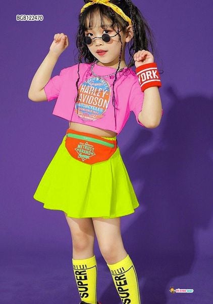 [XẢ KHO] Set croptop Haley chân váy thể thao dễ thương cho bé gái BGB122468