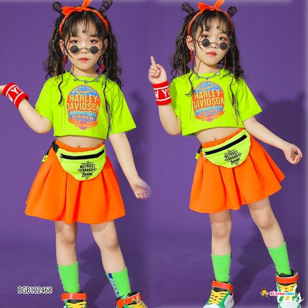 [XẢ KHO] Set croptop Haley chân váy thể thao dễ thương cho bé gái BGB122468