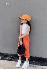 Set áo croptop sát nách quần thể thao siêu chất cho bé gái BGB123166