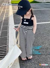 Set áo dây quần sọc ống rộng dễ thương cho bé gái BGB122891