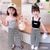 Set áo dây quần sọc ống rộng dễ thương cho bé gái BGB122891