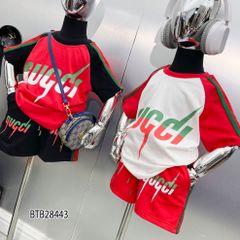 Set thể thao phối dây Gucc dễ thương cho bé trai BTB28443