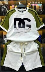 Set thun lé viền nổi tay raplang thêu DG dễ thương cho bé trai BTB28853