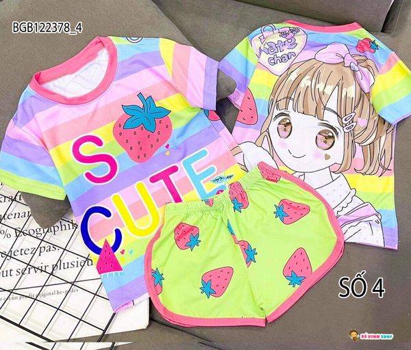 Bộ đùi in 3D dễ thương cho bé gái BGB122378