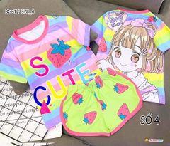 Bộ đùi in 3D dễ thương cho bé gái BGB122378