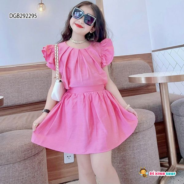 Set váy đũi tay cánh tiên dễ thương cho bé gái DGB292294
