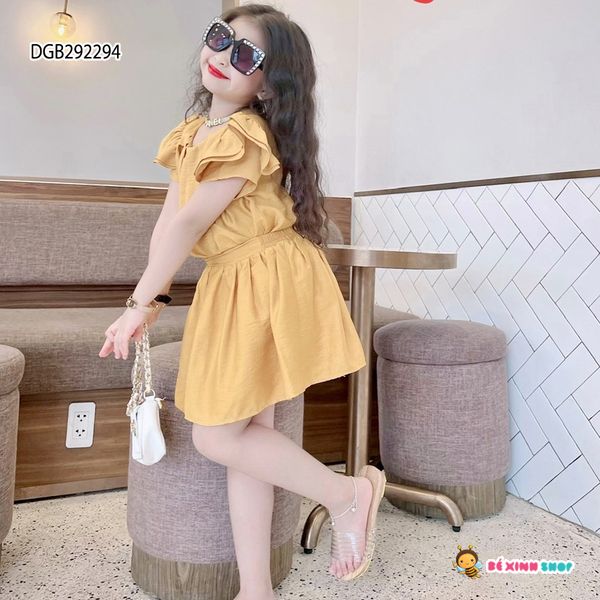 Set váy đũi tay cánh tiên dễ thương cho bé gái DGB292294