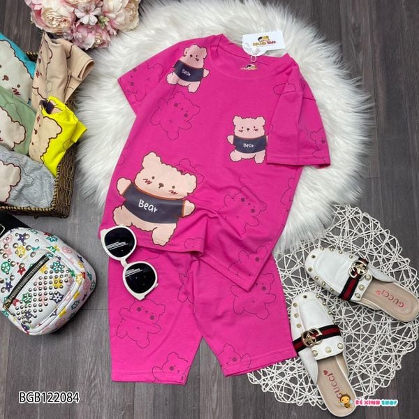 [XẢ KHO] Bộ lửng in gấu(suchin kids) dễ thương cho bé gái BGB122083
