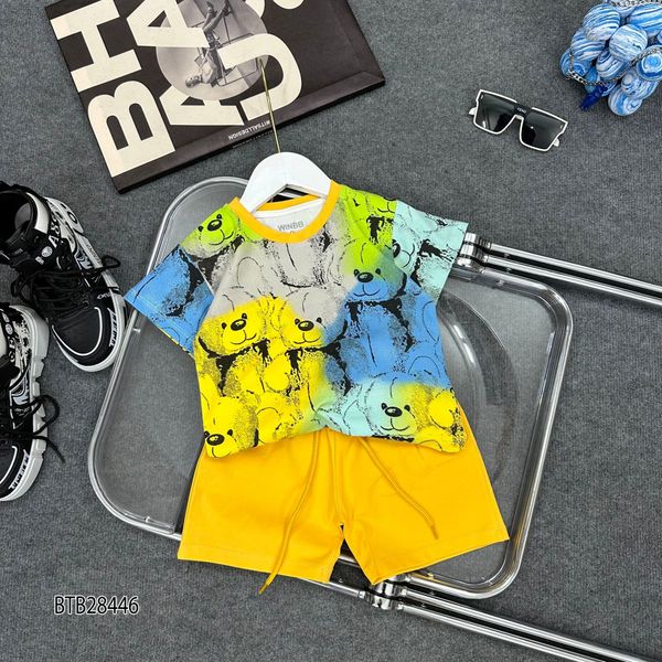 [XẢ KHO] Bộ thun in gấu loang dễ thương cho bé trai BTB28445