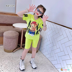 [XẢ KHO] Bộ lửng in GẤU ĐỘI KHĂN dễ thương cho bé gái BGB123295