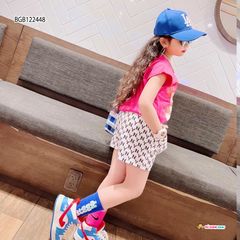 [XẢ KHO] Set áo gấu quần họa tiết NY dễ thương cho bé gái BGB122448