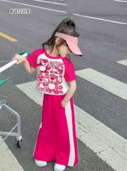 [XẢ KHO]Bộ thun gấu Lotso quần ống rộng dễ thương cho bé gái BGB123590