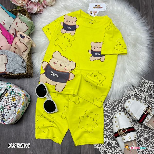 [XẢ KHO] Bộ lửng in gấu(suchin kids) dễ thương cho bé gái BGB122083