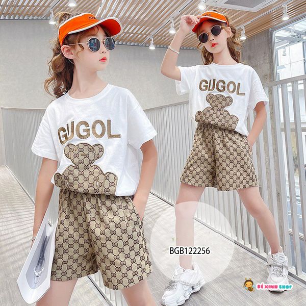 [XẢ KHO] Bộ Gucc Gấu dễ thương cho bé gái BGB122255