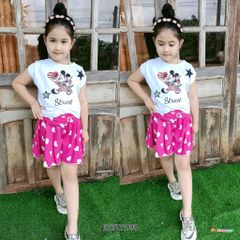 Bộ sort giả váy in hình bé gái BGB121990