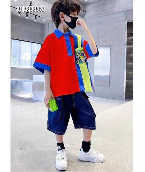 [XẢ KHO] Set jeans cổ trụ túi Mickey dễ thương cho bé trai BTB28286