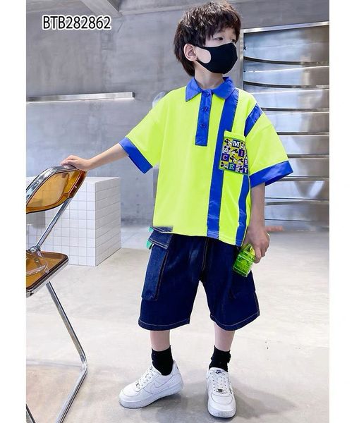 [XẢ KHO] Set jeans cổ trụ túi Mickey dễ thương cho bé trai BTB28286