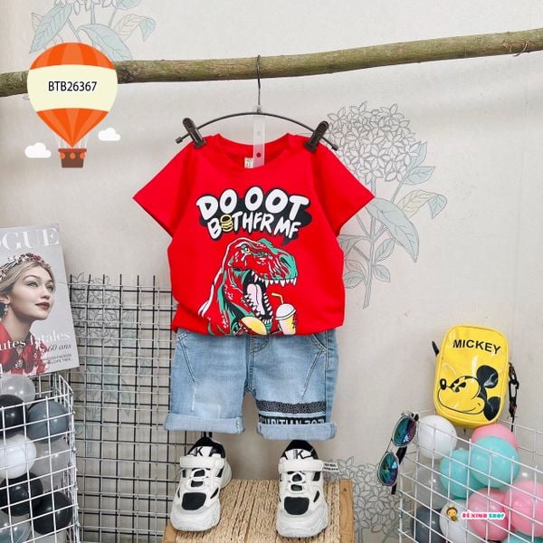 Set jeans khủng long dễ thương cho bé trai BTB26366