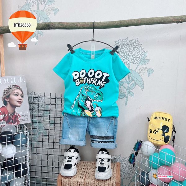Set jeans khủng long dễ thương cho bé trai BTB26366
