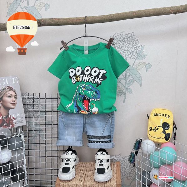 Set jeans khủng long dễ thương cho bé trai BTB26366