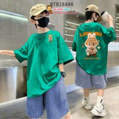 Set jean bé trai in Labubu Have a good time dễ thương cho bé trai BTB28879