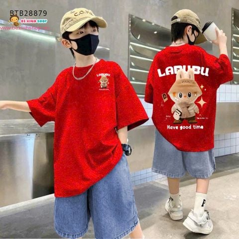 Set jean bé trai in Labubu Have a good time dễ thương cho bé trai BTB28879