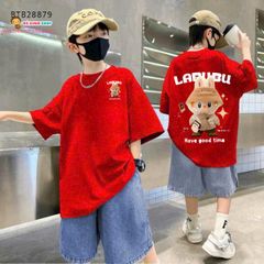 Set jean bé trai in Labubu Have a good time dễ thương cho bé trai BTB28879