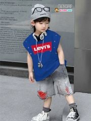 Set jean tay lỡ Levis phối quần wash cực ngầu cho bé trai BTB28705