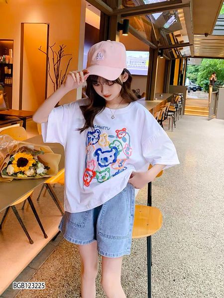 Set jeans in gấu dễ thương cho bé gái đi chơi BGB123224