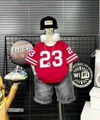 Bộ áo thun thể thao 23 quần jeans dễ thương cho bé trai BTB28515