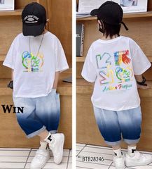 Set jeans gấu màu sắc dễ thương cho bé trai BTB28246