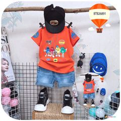 Set jeans M&M dễ thương cho bé trai BTB26884