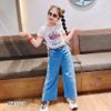 Set áo rút dây quần jeans ống suông dễ thương cho bé gái đi chơi BGB123719