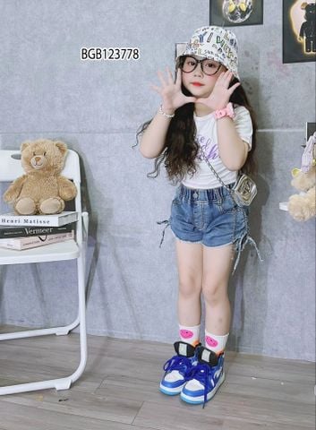 Set jeans rút dây dễ thương cho bé gái BGB123778