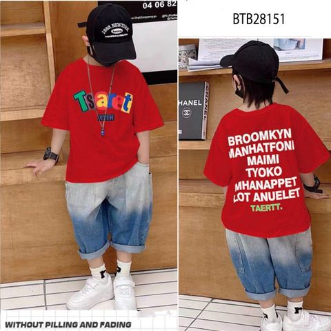 [XẢ KHO] Set jeans chữ Tsaret dễ thương cho bé trai BTB28149