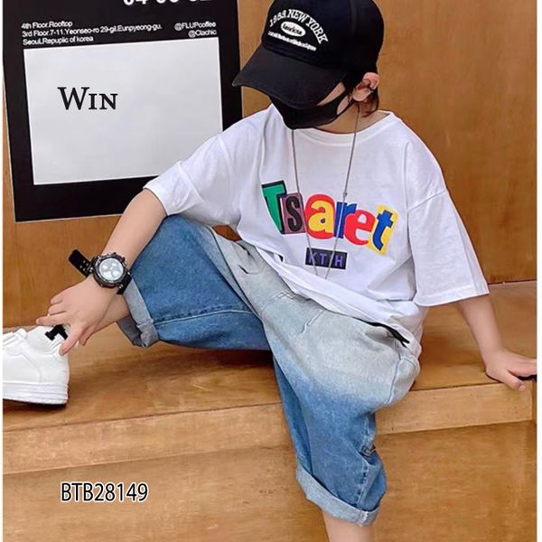 Set jeans chữ Tsaret dễ thương cho bé trai BTB28149