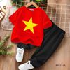Set áo thun quần jogger đồng phục Tôi Yêu Việt Nam cho bé trai nhảy, đi chơi BXG1516