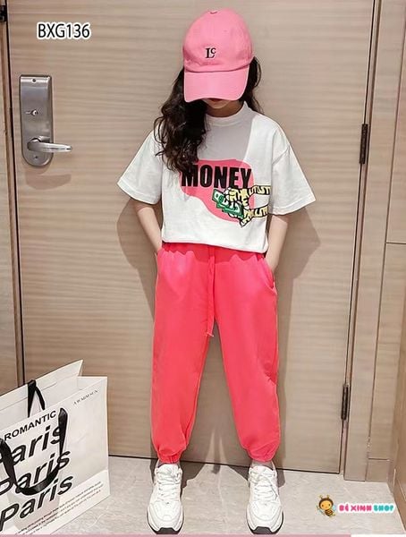 [XẢ KHO] Set áo in Hổ quần jogger thể thao năng động cho bé gái & bé trai BXG136