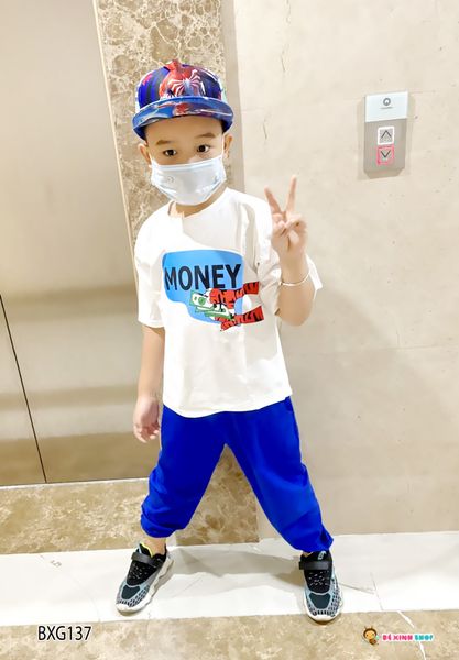 [XẢ KHO] Set áo in Hổ quần jogger thể thao năng động cho bé gái & bé trai BXG136
