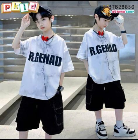 Set kaki bé trai áo in loang quần túi hộp dễ thương cho bé trai BTB28849